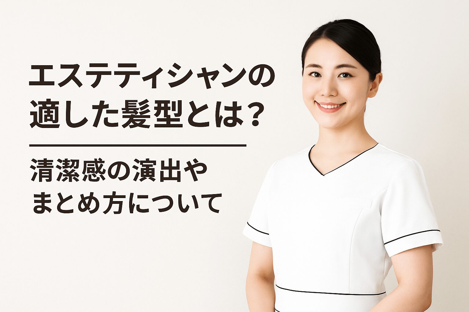エステティシャンの適した髪型とは？清潔感の演出やまとめ方について